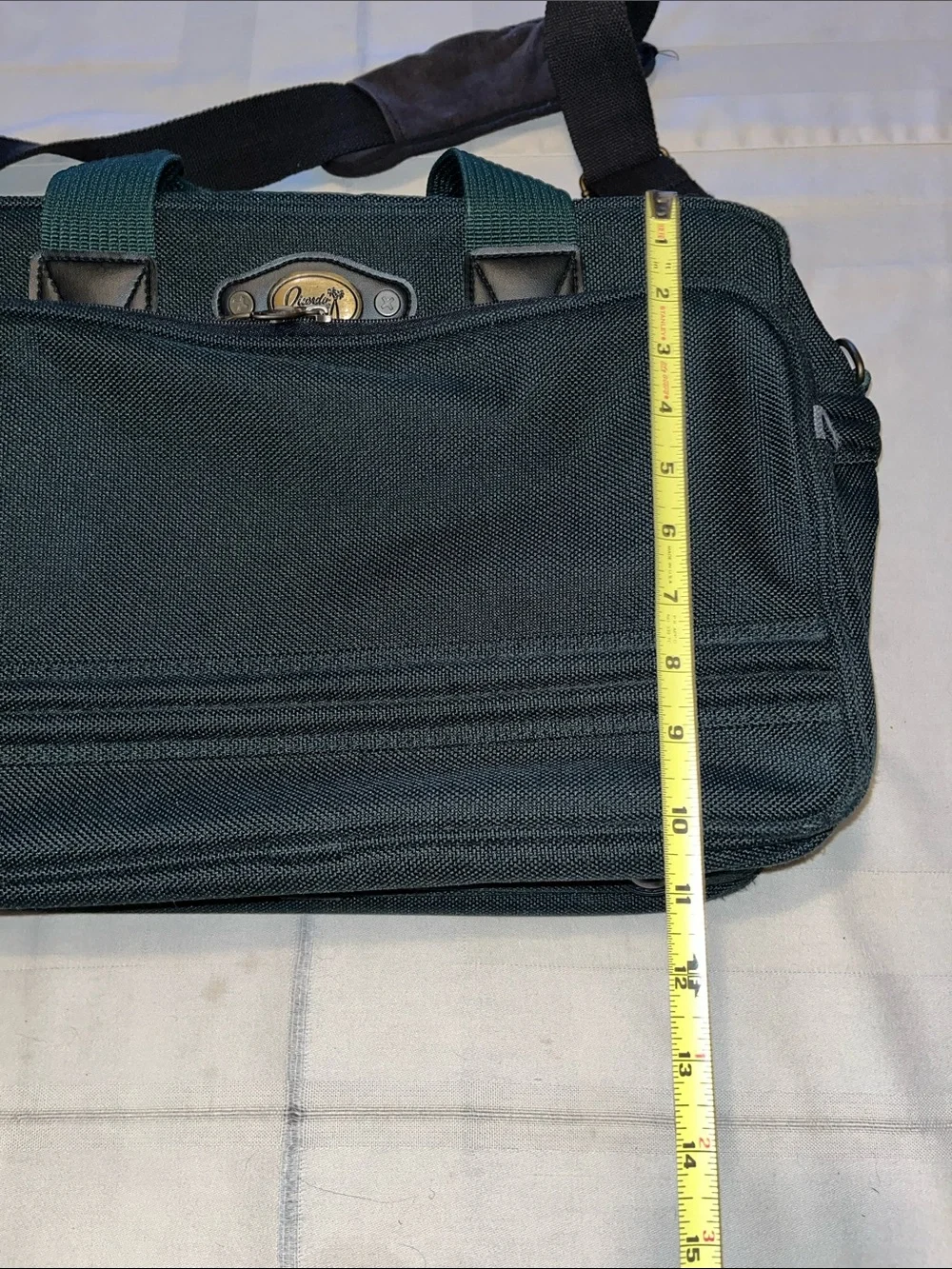 Vintage Ricardo Beverly Hills Green Travel Briefcase Shoulder Strap Bag